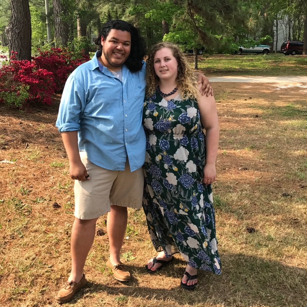 Merona green and blue floral maxi dress